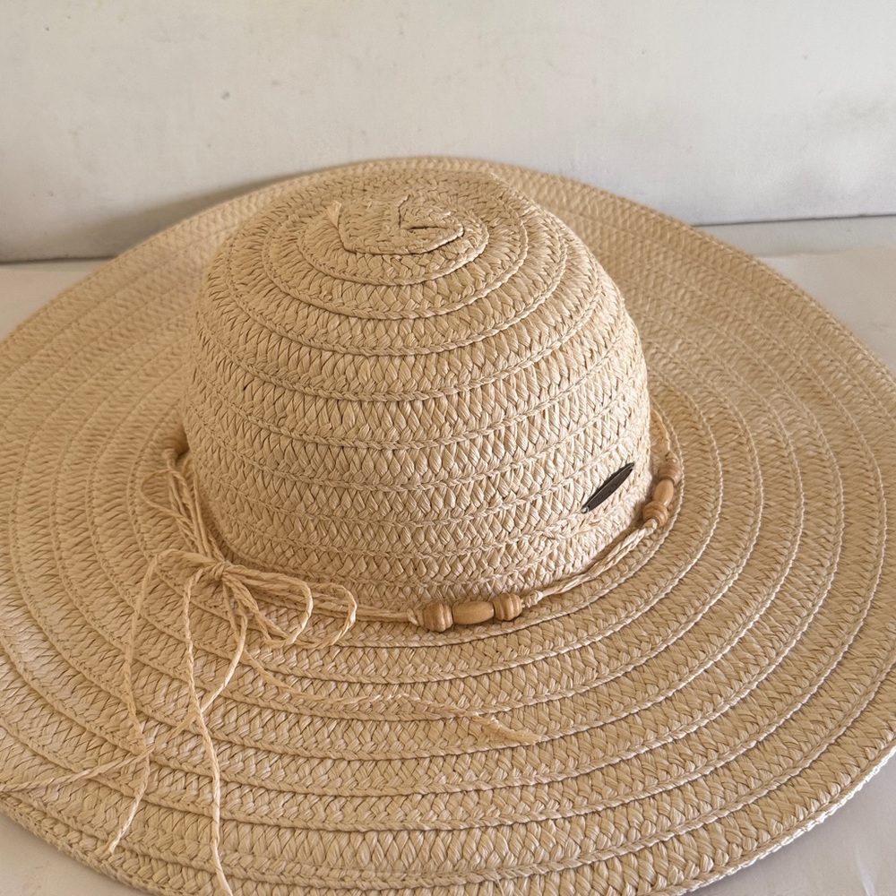 Panama Jack sun hat summer paper braid straw hat wide brim natural